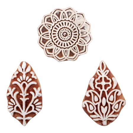 Set of 3 Piece New Mix Wooden Printing Block